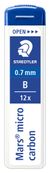 STAEDTLER Mars micro - Etui de 12 Mines pour porte mines - B - 0,7 mm