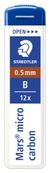 STAEDTLER Mars micro - Etui de 12 Mines pour porte mines - B - 0,5 mm