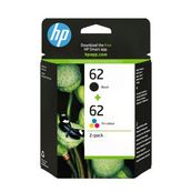 HP 62 - Pack de 2 - noir et 3 couleurs - cartouche d'encre originale (N9J71AE) - éligible Instant Ink