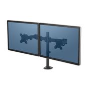 Fellowes Reflex - Bras porte-écran double jusqu'à 27" - réglable en hauteur et en profondeur - système de passe câble intégré - noir