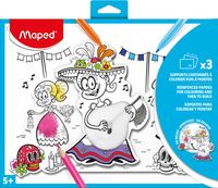 Maped - Support 3D à colorier et à monter x3 - disponible dans différentes couleurs