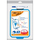 BIC - Ardoise Velleda blanche - 19 x 26 cm - double face grands carreaux (seyes) - cadre bleu 
