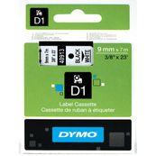 Dymo D1 - Ruban d'étiquettes auto-adhésives - 1 rouleau (9 mm x 7 m) - fond blanc écriture noire 