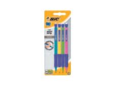 BIC Matic Grip - Pack de 4 porte mines rétractable - HB - 0.7 mm - moyen - avec gomme