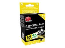 Cartouche compatible Canon PG-560XL/Canon CL-561XL - Pack de 2 - noir, cyan, magenta, jaune - Uprint