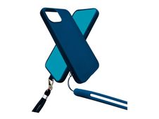 JAYM POP - Coque de protection + tour de cou + dragonne pour Galaxy A14, A14 5G - bleu 