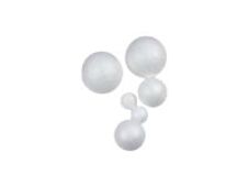 Apli - 10 boules polystyrène - blanc