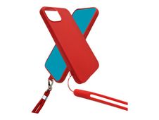 JAYM POP - Coque de protection + tour de cou pour iPhone 13 - rouge