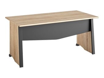 Bureau MAMBO - 140 cm - Pieds panneaux - imitation Chêne Sonoma/noir
