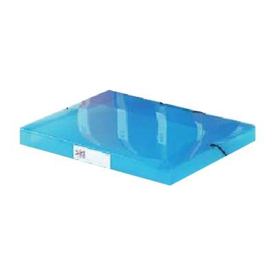 3135252080467-Viquel Propysoft - Boîte de classement plastique - dos 30 mm - bleu - avec étiquette tran-Angle gauche-0