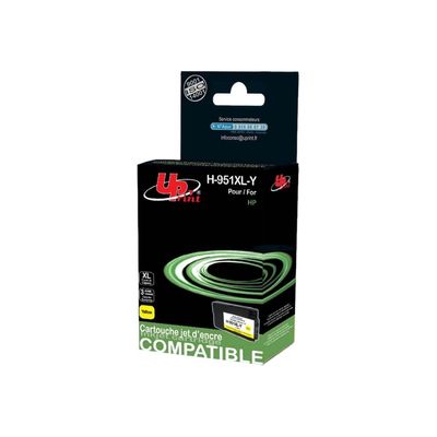 3584770888107-Cartouche compatible HP 951XL - jaune - Uprint-Angle droit-0