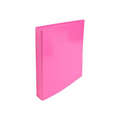 3130630005261-Exacompta Iderama - Classeur 2 anneaux - Dos 25 mm - 17 x 22 cm - rose-Angle gauche-0