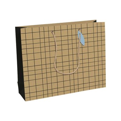 5033601514428-Clairefontaine Minimalist Shopping - Sac cadeau kraft noir - 37,3 cm x 11,8 cm x 27,5 cm-Angle gauche-0
