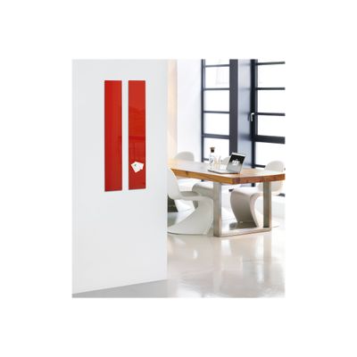 4004360887765-Sigel Artverum - Tableau magnétique en verre - 12 x 78 cm - rouge-Angle gauche-6