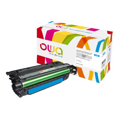 3112539626471-Cartouche laser compatible HP 653A - cyan - Owa K15734OW-Angle gauche-0