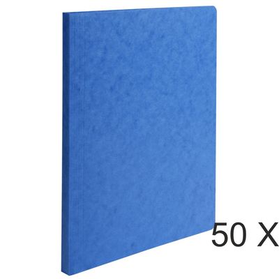 3141879051155-Exacompta - 50 Chemises à dos rainé - 400 gr - bleu--0