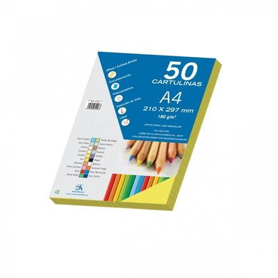 8421938300949-Dohe - Carton - A4 - 50 feuilles - tournesol - 180 g/m² - carton--0
