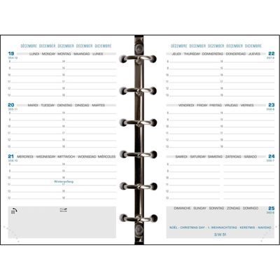 3660942001205-Exacompta Exatime 14 - Recharge (septembre à décembre) pour organiseur - 1 semaine sur 2 pages - 8,1 --1