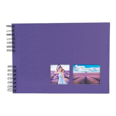 3130630150053-Exacompta Milano - Album photos 32 x 22 cm - 50 pages - violet-Avant-0