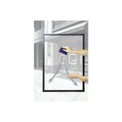 4005546507859-Durable Duraframe Poster Sun - Cadre d'affichage vitrostatique - 70 x 100 cm - noir-Avant-3