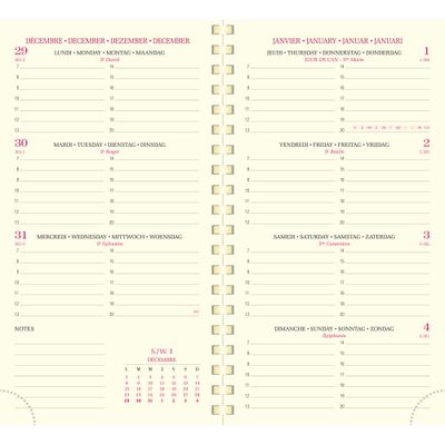 3660942002677-Agenda de poche spiralé Cassandra Eurotime 16S - 1 semaine sur 2 pages - 9 x 16 cm - disponible dans différentes cou--3
