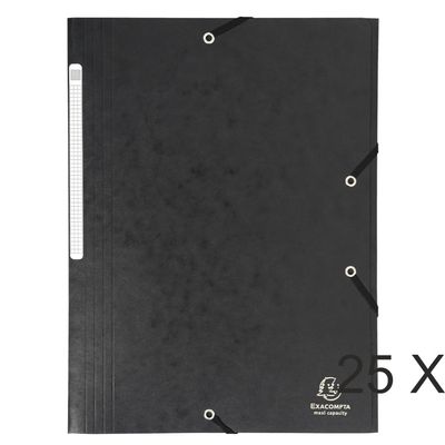3130632171162-Exacompta - 25 Chemises à rabats maxi capacity - noir--0