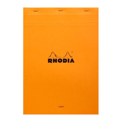 3030920186000-Rhodia - Bloc notes N°18 - A4 - 160 pages - ligné avec marge - 80g--0