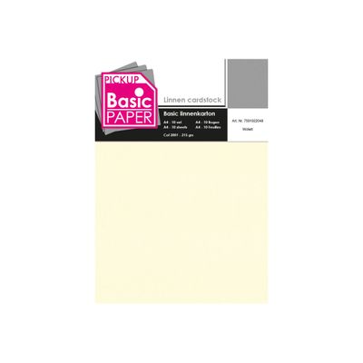 8715119760951-Pickup - Carton de lin - A4 (210 x 297 mm) - 215 g/m² - 10 feuilles - blanc vanille-Avant-0