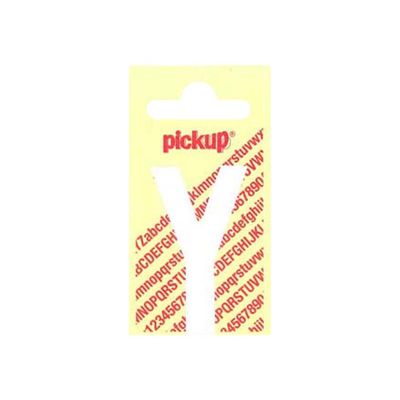 8711234222244-Pickup - Étiquette autocollante - 90 mm - Lettre Y - blanc mat-Avant-0