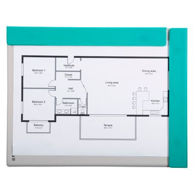 3130630193937-Exacompta - Porte bloc aimanté - A4 - turquoise--2