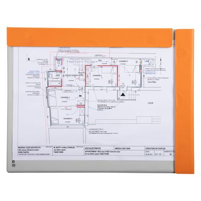 3130630193944-Exacompta - Porte bloc aimanté - A4 - orange--2