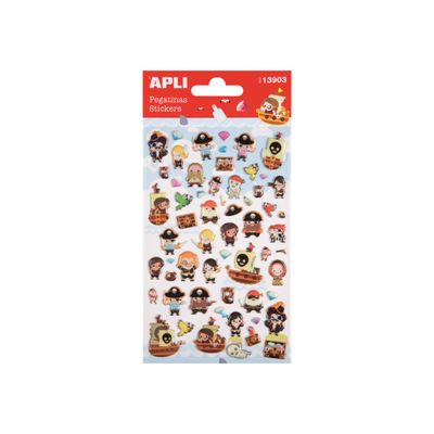 8410782139034-Apli Kids - Stickers résine pirates-Avant-0
