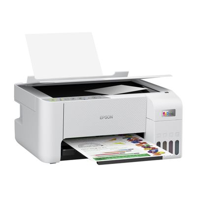 8715946684253-Epson EcoTank L3256 - imprimante multifonction jet d'encre couleur A4 - USB, Wi-Fi - blanc-Angle gauche-3