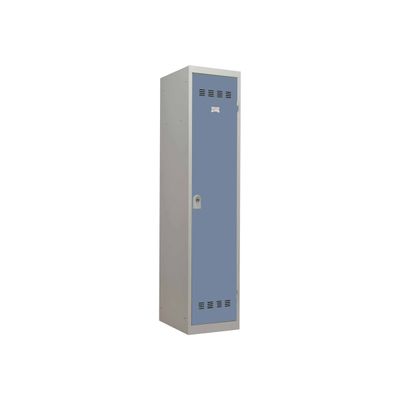 3219093114717-Vestiaire Industrie Salissante - 1 porte - 180 x 40 x 50 cm - gris/beu-Angle gauche-0