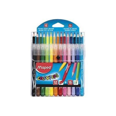 3154148974123-Maped Color'Peps - jeu de marqueurs et de crayons de couleur-Avant-0