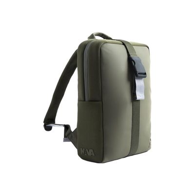 8032572185597-Nava Flat Small - Sac à dos plat pour ordinateur portable 13,3" - olive/gris-Angle gauche-1