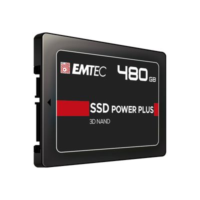 3126170136411-EMTEC X150 Power Plus 3D NAND - Disque SSD - 480 Go - SATA 6Gb/s-Angle gauche-0
