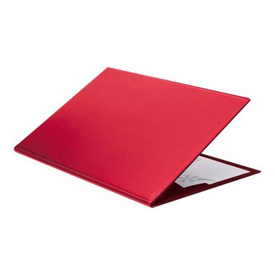 3338805002552-L'Agenda Moderne Satiny - Sous-main à rabat - 56 x 38 cm - rouge - Quo Vadis-Angle gauche-0