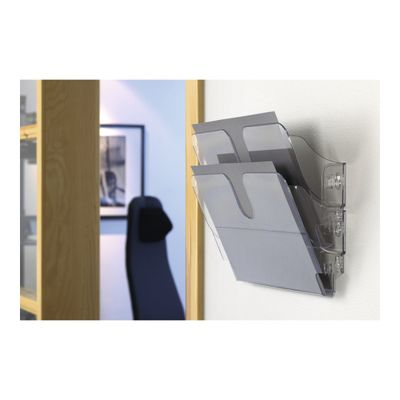 7318089014409-Durable Flexiplus - Trieur mural porte-document - 2 cases A4 horizontal - transparent-Angle droit-1