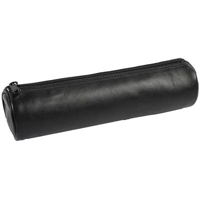 2012349361757-Trousse Merinos GM ronde - 1 compartiment - cuir de mouton noir - Quo Vadis--0