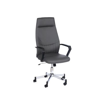 3760185028820-Fauteuil de bureau BUFFALO - accoudoirs - gris-Angle gauche-0
