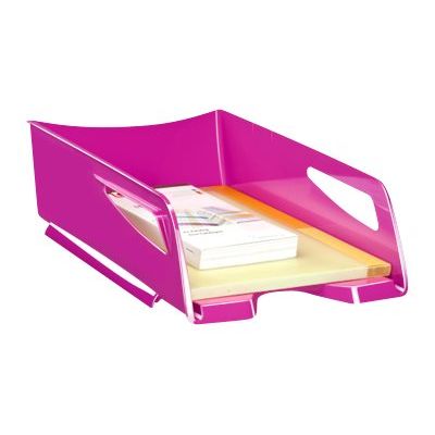 3462159004761-CEP Gloss - Corbeille à courrier maxi rose-Angle gauche-0