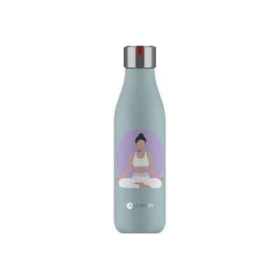 3614300043062-Les Artistes Paris - Gourde Bouteille isotherme 500 ml - Wellness - acier inoxydable-Avant-0
