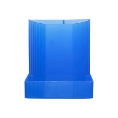 9002493098664-Exacompta Mini-Octo - Pot à crayons bleu glacé translucide-Avant-0