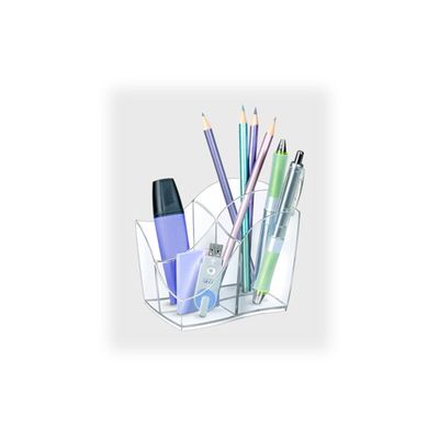 3462153400026-CEP Ellypse - Multipot à crayons 4 compartiments - taupe-Angle gauche-0