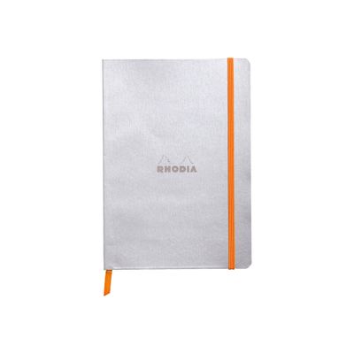 3037921174012-RHODIA Rhodiarama - Carnet souple A5 - 160 pages - ligné - argent-Avant-0