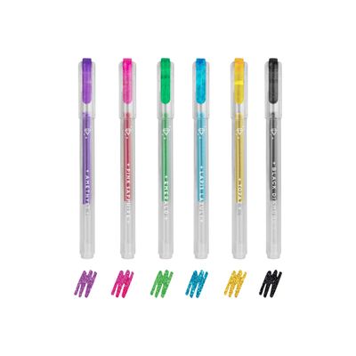 8051739306927-Legami - 6 Mini stylos gel pailleté-Avant-0