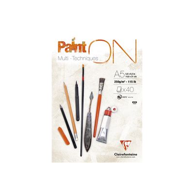 3329680965384-Clairefontaine Paint ON - bloc encollé - A5 - 40 feuilles-P_300028596_1-0