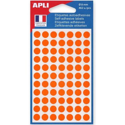 3270241118353-Apli Agipa - 462 Pastilles adhésives - orange - diamètre 8 mm - réf 111835--0