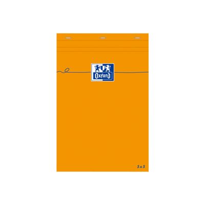 3020121062777-Oxford - Bloc notes - 8,5 x 12 cm - 160 pages - petits carreaux - 80G - orange--0